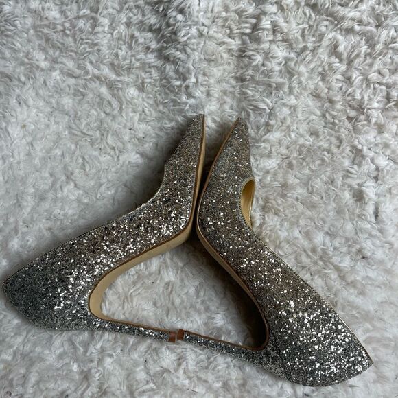Marc Fisher Garicky Glitter Ombré gold and silver slip on heels pointed toe SZ8M - Picture 5 of 9